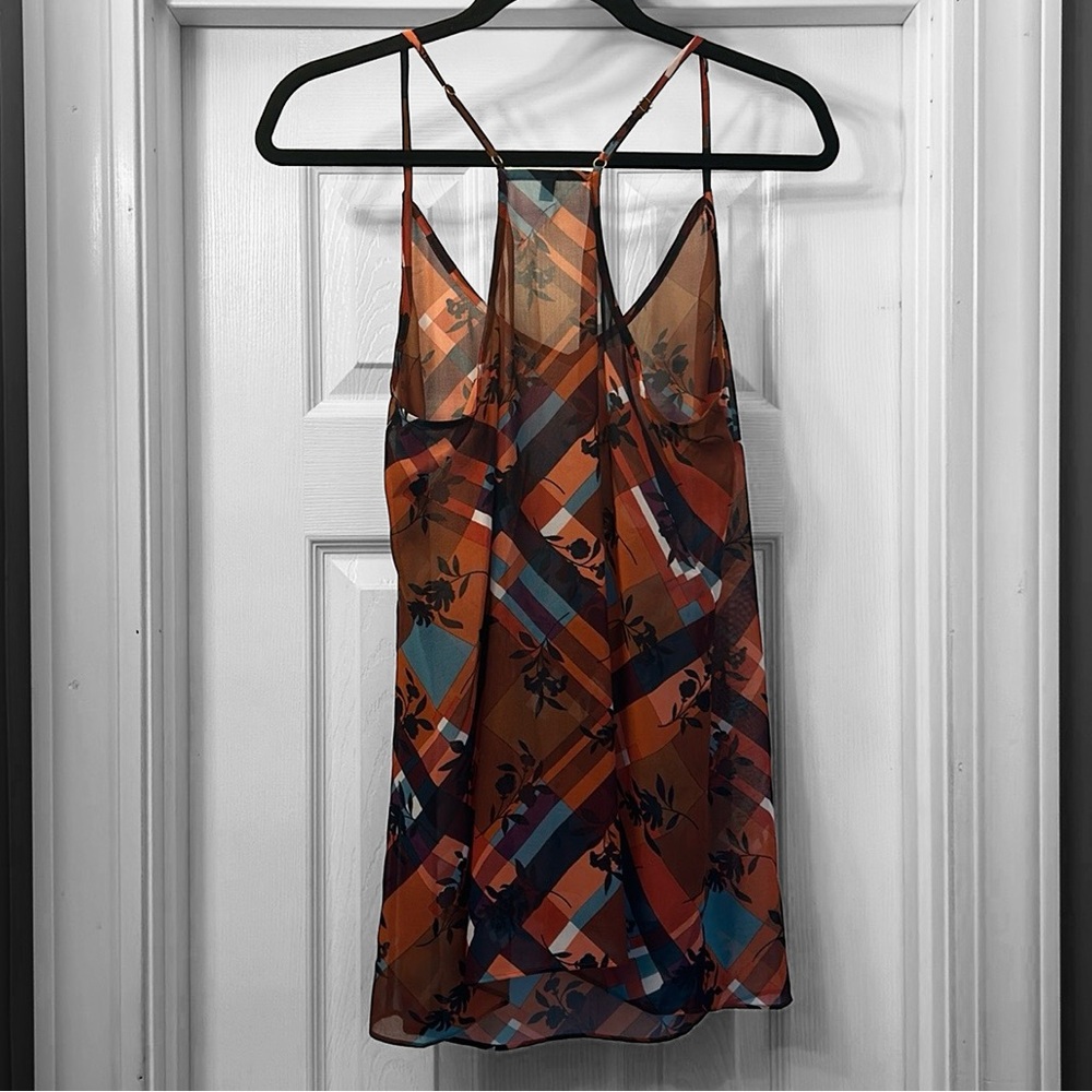 Cabi Lattice Flower Check Pattern (Top & Cami) Bl… - image 4